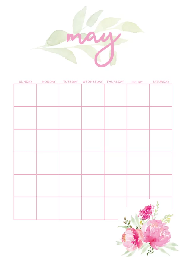 may planner template with holidays