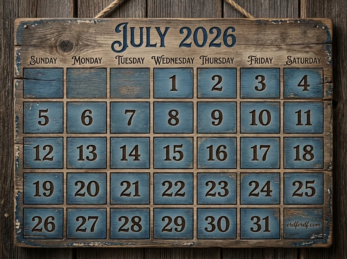 July Habit Planner 2026 Monthly