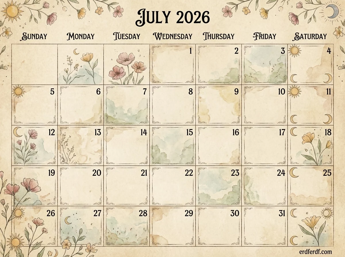 July Habit Planner 2026 Monthly: Build Better Habits and Stay Consistent 3 Printable Habit Tracker July 2026